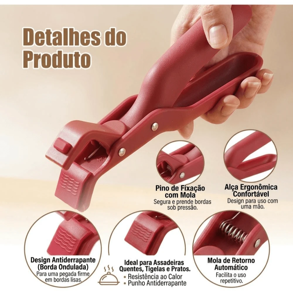 DE PANELA QUENTE E PINÇA MULTIUSO ACESSÓRIO PARA COZINHA - Visão 1