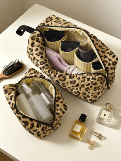 Quilted Floral Hair Dryer Storage Bag, Cute Solid Color Fluffy Makeup Bag, Internal Compartment Fixed Design, Curling Iron Storage Bag, Hair Clip Storage Bag, Makeup Bag, Jewelry Storage Bag, Travel Storage Zipper Pouch, Multi-Functional Storage Bag With Handle, Hair Dryer Holder, Hair Styling Tool Storage Bag, Styling Tool Bag, Portable Travel Storage Bag, Suitable For Cosmetics, Skincare Products, Curling Irons
