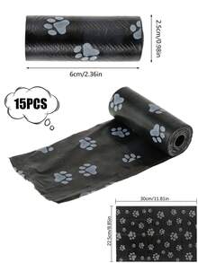 300 Counts/20 Rolls Dog Poop Bags, Leak-Proof Pet Waste Bags, Suitable For Outdoor Dog Walking (Multiple Sizes) Thickened Leak-Proof Pet Poop Bags, Suitable For Outdoor Cleaning, Pet Essentials - Multicolor - View 6