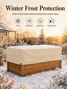 Raised Garden Bed Winter Plant Cover, Breathable Non-Woven Fabric Frost Protection Blanket With Drawstring, Windproof, Cold-Proof, Pest-Proof, Reusable Outdoor Planting Box Vegetable Seedling Cover - Multi-color - View 8