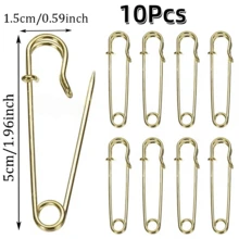 10/20/28Pcs Metal Large Safety Pins 50mm75mm/1.96inch2.95inch Two Sizes DIY Sewing Tools Wedding Brooches Clothing Accessories Handmade, Gold Silver Gun Black Antique Bronze - Multicolor - View 21
