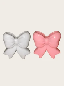 1pc Elegant Bow Design Makeup Brush Holder, Suitable For Vanity Tabletop, Cute Princess Style Cosmetic Storage Display Rack, Can Hold Brushes, Pencils, Lipsticks, Bedroom Bathroom Office Desk Decor Storage Bin - Multi-color 1 - View 10