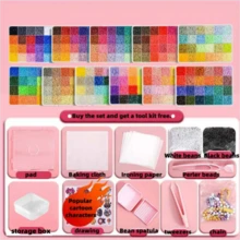 264 Colors Full Set Perler Beads Kit, (Approx. 136,000 PCS) DIY 3D Perler Beads Tool Kit, 11 Boxes Fusion Beads + Full Set Of Tools - Multicolor - View 3