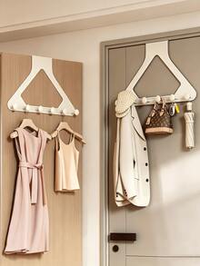 No-Drill Door Hanging Storage Rack Door Hook Multi-Function Space-Saving Vertical Storage Hook Suitable For Bathroom Bedroom Entryway Sturdy Door Back Coat Rack Room Decor Home Decor Bedroom Decor Christmas Bathroom Accessories - Multicolor - View 11