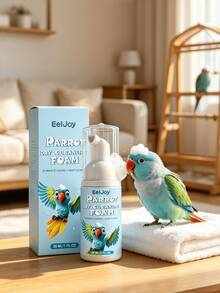 Parrot Dry Wash Mousse, Essential For Parrot Bathing, Waterless Odor Purification And Feather Nourishing, Suitable For Small Parrots, Plant-Based Gentle Formula, Compatible With Bird Skin, Dual Wet/Dry Use, Suitable For Multiple Scenarios - Feather Care Spray - View 12