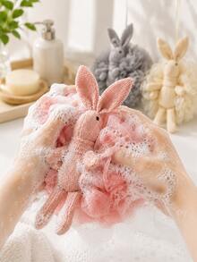 Wish Rabbit Bath Scrubbing Towel Home Use Bath Sponge Ball Exfoliating Scrubbing Tool Cartoon Bath Flower - Multicolor - View 6