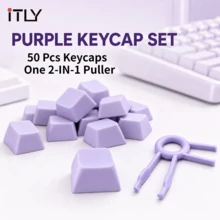 Purple PBT XDA Profile Keycap 30/50/100Pcs Mechanical Keyboard DIY Replacement Key Caps Kit Universal Gaming Keyboard Accessories With Free 2-In-1 Keycap Switch Puller - View 10