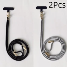 1Pc/2Pcs Adjustable Long Phone Lanyard Strap, Halter For Men And Women, Multi-Functional Crossbody Phone Chain, Durable, Multiple Colors Available, Can Be Used As Bag Shoulder Strap/Insulated Cup Charm/Keychain, Anti-Loss Anti-Theft Rope - Multicolor - View 19