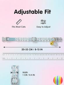 This Cute And Romantic Floral Pet Collar Features A Bell And Pendant. The Adjustable Buckle Makes It Easy And Quick To Unfasten. Suitable For Everyday Indoor Wear By Cats And Dogs, It's A Pet Accessory Suitable For All Seasons. - Multicolor - View 11