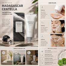 SKIN1004 رغوة تنظيف الوجه العميقة، غسول وجه مرطب لطيف، تنظيف المسام المنعش للعناية بالبشرة للاستخدام اليومي، مناسب لجميع أنواع البشرة - نبات السنتيلا الآسيوية - مشاهدة 4