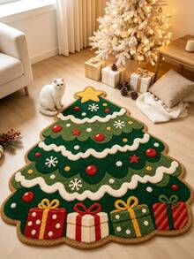 1 tấm thảm trang trí chủ đề cây thông Noel dễ thương đầy nghệ thuật, phong cách thẩm mỹ cá nhân hóa, quà tặng lãng mạn đẹp mắt, thảm tạo không gian phong cách thẩm mỹ, thảm chùi chân hiện đại tối giản mềm mại, thảm nhỏ, thảm trải sàn, thảm lót sàn, trang trí nhà cửa, thảm khu vực, thảm ngoài trời, thảm phòng ngủ, thảm giặt được - Cây thông Noel - Xem 4