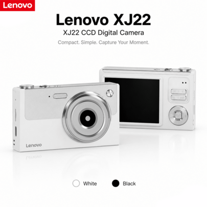 Lenovo XJ22 Retro Style CCD-4K Digital Camera, Mini Portable Camcorder With 2.8-Inch Screen, Built-In 1000mAh Battery, Supports Video Recording, With Fill Light, Suitable For Beginners To Shoot Vlog And Travel Photography