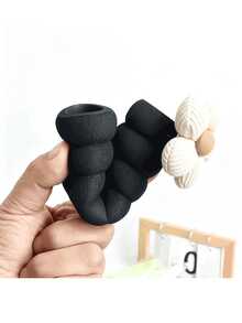 Black Floral Cream Door Handle Protector, Cream Floral Black Door Handle Protector - Multicolor - View 6