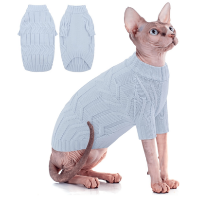 Cat Sweater, Soft And Warm, Suitable For Puppies, Kittens And Small Dogs; Thick Knit Style, Specially Designed For Sphynx Hairless Cats, Teacup Poodles And Extra Small Dogs.