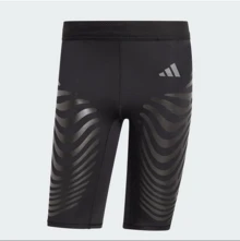 Adidas Spring/Summer Running Tight Sports Shorts, High Waist Comfortable Fitness Training Women Shorts IK9712 - Black - View 4