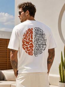 Men Swim Cover-Ups - White - View 1
