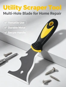 15-In-1 Multi-Function Paint Scraper Tool, Putty Knife With Non-Slip Ergonomic Handle, Caulk Remover, Suitable For Wallpaper, Paint Residue, Tile Installation And Home Renovation - Multicolor - View 3
