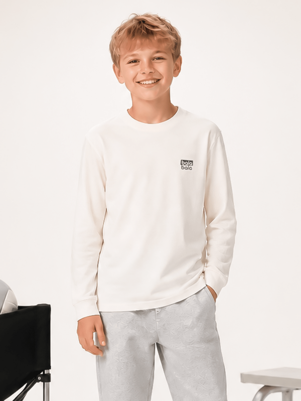 Balabala Kids T-Shirt Spring Long Sleeve Top Boys & Girls Casual