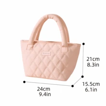 Powcan 7.5L Quilted Insulated Lunch Bag, Women's Waterproof Reusable Cooler Tote Bag, Soft Handle, 2-In-1 Thermal Storage Bag, Suitable For Work, School, Office And Travel - Multicolor - View 10