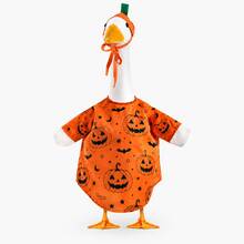 Halloween Porch Goose Outfit Pumpkin Goose Costume For Outdoor Lawn Decor | For 23" Lawn Plastic/Cement Statue, Courtyard Garden Patio Yard Decoration - Type a - View 9