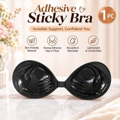 Adhesive Bra 3CM Thickness, Small Chest Backless Strapless Dress Invisible Bra,…
