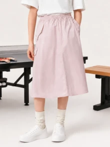 Balabala 少女休闲百搭粉色工装迷你裙，夏季 - 粉紅 - 查看 2