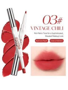 voodoo city Dual-Ended Lip Liner & Lipstick, 2-In-1 Cream Matte Lip Color, With 6mm Filling Tip And 3mm Precision Contouring Tip, Smooth And Easy To Blend, Suitable For Defining, Shaping, Filling And Creating Full Gradient Lip Looks - 03# - View 8
