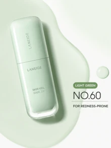 Laneige Lan-Zhi Silky Soft Makeup Base, 30ml, Moisturizing, Oil Control, Creates Natural Flawless Makeup Effect, Suitable For Sensitive/Combination Skin - Mint Green - View 6