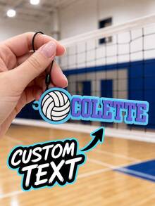 Personalized Volleyball Name Keychain, Customized 3D Sports Bag Tag With Name, Volleyball Player Team Gift, Backpack Luggage Charm, Birthday, Halloween, Thanksgiving And Christmas Gift For Volleyball Enthusiasts - Multicolor - View 8