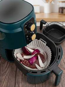 1pc Reusable Silicone Air Fryer Liner, Non-Stick Heat Resistant Air Fryer Basket, Easy To Clean Washable Silicone Baking Tray, Suitable For Oven And Microwave - Multiple Styles and Colors - View 7