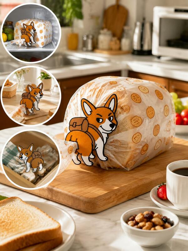 Penjepit Roti dan Camilan Berbentuk Pantat Corgi - Penjepit Kantong Plastik Berbentuk Corgi Datar 2D, Menampilkan Desain Pantat Corgi, Aksesori Penyimpanan Dapur Ringan, Cocok untuk Roti, Camilan, Dekorasi Dapur - Hadiah untuk Pecinta Hewan Peliharaan, Dekorasi Rumah Bertema Corgi