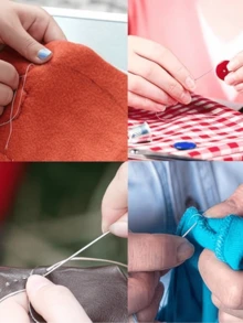 19 st/set sy-nålar för hemmet, lämpliga för äldre att sy quilter med, extra stort öga, långa tunna broderinålar – sy-nålar, nödvändigt verktygsset för hemmet och utomhus för klädreparation och hantverk - form - Visa 2