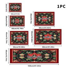 1pc Dish Drying Mat, Coffee Machine Mat, Christmas Holiday Table Mat Style Dish Drying Mat, Exquisite Floral Pattern, Absorbent Tabletop Protection, Suitable For Home Dining Table, Kitchen Counter, Combines Practicality And Holiday Atmosphere, Home Gift, Tabletop Decor - XYLSD-938 - View 8