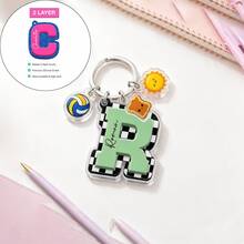 Custom Name Keychain Personalized Kids Bag Name Tag With Charms, Kids Bag Tag With Icon For Backpack, Lunch Box Tag, Back To School Gifts - Multicolor - View 17