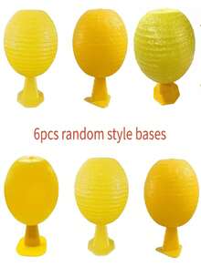 6 piezas Matamoscas con base, matamoscas físico (se envía base de estilo aleatorio) - Multicolor - Ver 9