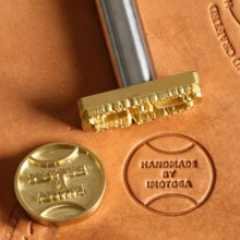 Custom 2.5cm/3cm/4cm/5cm Brass Leather Stamp Kit, Customized Brass Embossing Stamp , Leather Embossing Logo Stamp - Multicolor - View 7