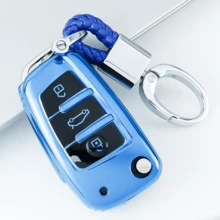 1件裝 TPU 全方位保護汽車翻轉鑰匙遙控器保護套,適用於 Audi A1 A3 A4 A5 A6 A7 S3 S7 S8 R8 Q2 Q3 Q5 Q7 Q8 C5 C6 TT RS3 RS6,精緻高端鑰匙包,男女皆宜 - KY38 - 查看 16