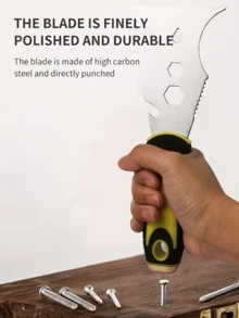 15-In-1 Multi-Function Paint Scraper Tool, Putty Knife With Non-Slip Ergonomic Handle, Caulk Remover, Suitable For Wallpaper, Paint Residue, Tile Installation And Home Renovation - Multicolor - View 4