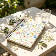 1PC A5 Mental Health Journal Watercolor Floral Spiral Notebook, 50 Pages/25 Sheets, Colorful Flower Leaf Berry And Self Care Quote Journal For Mood Tracking, Daily Writing, Study Notes And Gifts For Women - A5 - View 3