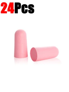 10/24/60/120pcs Foam Earplugs 32dB NRR Noise Reduction Earplugs, Suitable For Sleep, Snoring Noise Cancellation, Travel, Loud Music, Concerts, Shooting, Work, Construction, Hearing Protection - Pink - View 8