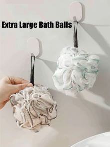 4pcs Premium Bath Sponges, New Style Bath Flowers, Soft Durable Cute Girls Bath Balls, Back Scrubbing Balls, Loofah Bath Balls, Soft Loofah Bath Balls, Loofah Bath Balls With Drawstring, Body Bath Sponges, Loofah Bath Towels Suitable For All Skin Types - Multi-color - View 3
