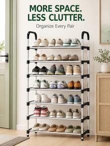 Multi-Layer Shoe Rack, Easy Assembly, Space-Saving Vertical Floor Shoe Storage Rack, Stackable 3D Shoe Cabinet Organizer, Suitable For Entryway, Corner, Bedroom, Dorm, Home Use, Large Capacity For Men's And Women's Sports Shoes, Slippers, Sandals, Boots, Easy-To-Assemble Shoe Storage Rack, Suitable For Retailers And Home Suppliers - View 3