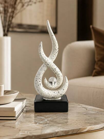 Modern Abstract Art Table Decoration,Resin Flame Statue Modern Centerpiece Ornaments For Living Room Great Gift Idea Home Decor,Collectibles