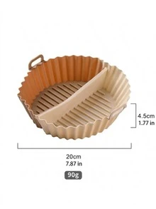 1pc Reusable Silicone Air Fryer Liner, Non-Stick Heat Resistant Air Fryer Basket, Easy To Clean Washable Silicone Baking Tray, Suitable For Oven And Microwave - Multiple Styles and Colors - View 10