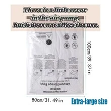 Reusable Vacuum Compression Bags, Luggage Packing & Storage Bags, Quilt & Clothing Moisture-Proof Dust-Proof Organizer Bags, Seasonal Storage Space-Saving Bags - Black - View 7