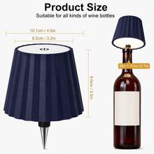 LED Smart Lighting 3-Color Table Lamp - Touch Control, USB-C Charging Port, Switch Control Color Temperature/Dimming, Portable Bedside Night Light, Metal Lampshade Direct Plug Bottle Stopper Design, Atmosphere Enhancement Lighting - Perfect For Living Room, Bedroom, Dining Room, Bar, Creative DIY Gift - Bottle Lamp - View 11