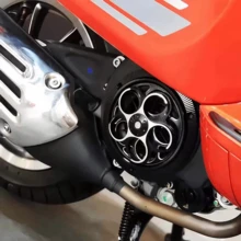 CNC Processed Aluminum Alloy Rotating Fan Cover, Engine Radiator Guard And Frame Hole Cover, Polished Heat-Resistant Cooler Fins Decorative Modification Accessories, Personalized Motorcycle Modification Parts, Suitable For VESPA150, Scooter, Qoge I125, Other Motorcycles - A - View 3