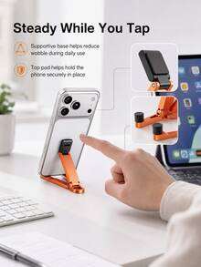 New Foldable Pocket Phone Stand, Portable Carabiner Phone Holder, Multi-Color Desktop And Hanging Stand, Hands-Free Phone Mount, Multifunctional Keychain Phone Holder, Suitable For Daily Carry, Home, Office And Travel Essentials - Multicolor - View 6