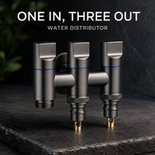 1‑In‑3‑Out Water Diverter Angle Valve, Fast‑Connect Multi‑Way Water Separator With Independent Switch, Bathroom Toilet Mop Pool High‑Pressure Washing Water Tap - Multi-color - View 9