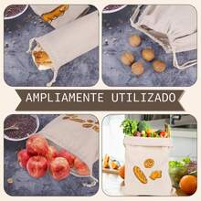 Bread Storage Bag Set, Drawstring Cotton Bags For Baguette And Toast, Fresh Baked Bread Print Food Bags, Suitable For Home Kitchen Slow Baking - Multicolor - View 5